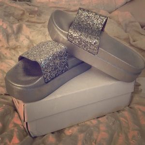 Glitter Platform Sandals